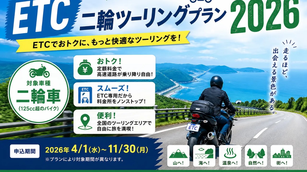 ETC二輪ツーリングプラン徹底解説|元が取れる3ルート のアイキャッチ画像
